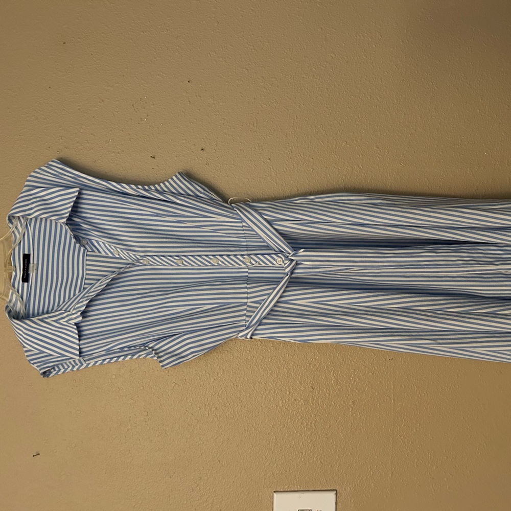 Tommy Hilfiger Light Blue and White Striped midi dress - Picture 2 of 6